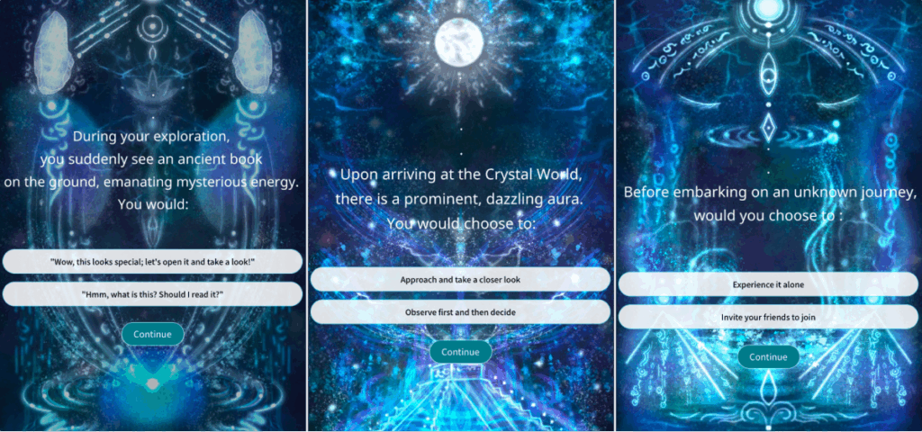 ”Which Ocean Spirit Are You?” Test Question Screenshot