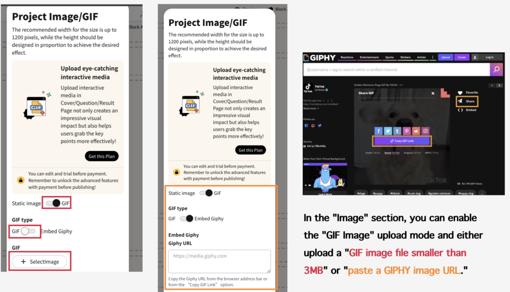 GIF Upload Steps Illustration