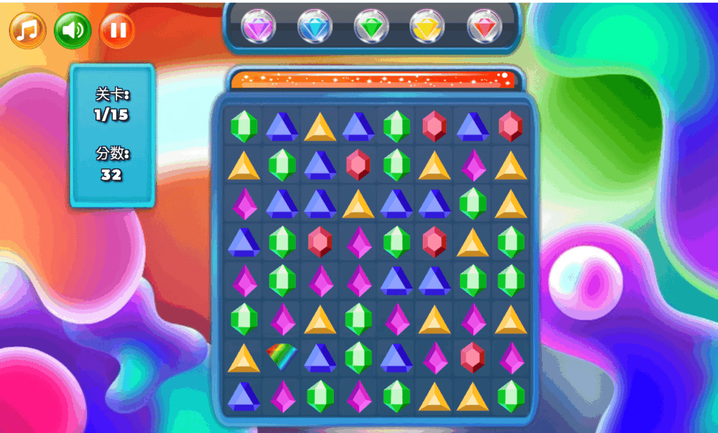 史萊姆好玩遊戲區 - 經典寶石消消樂